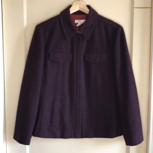 J Crew wool blend coat with zipper closure